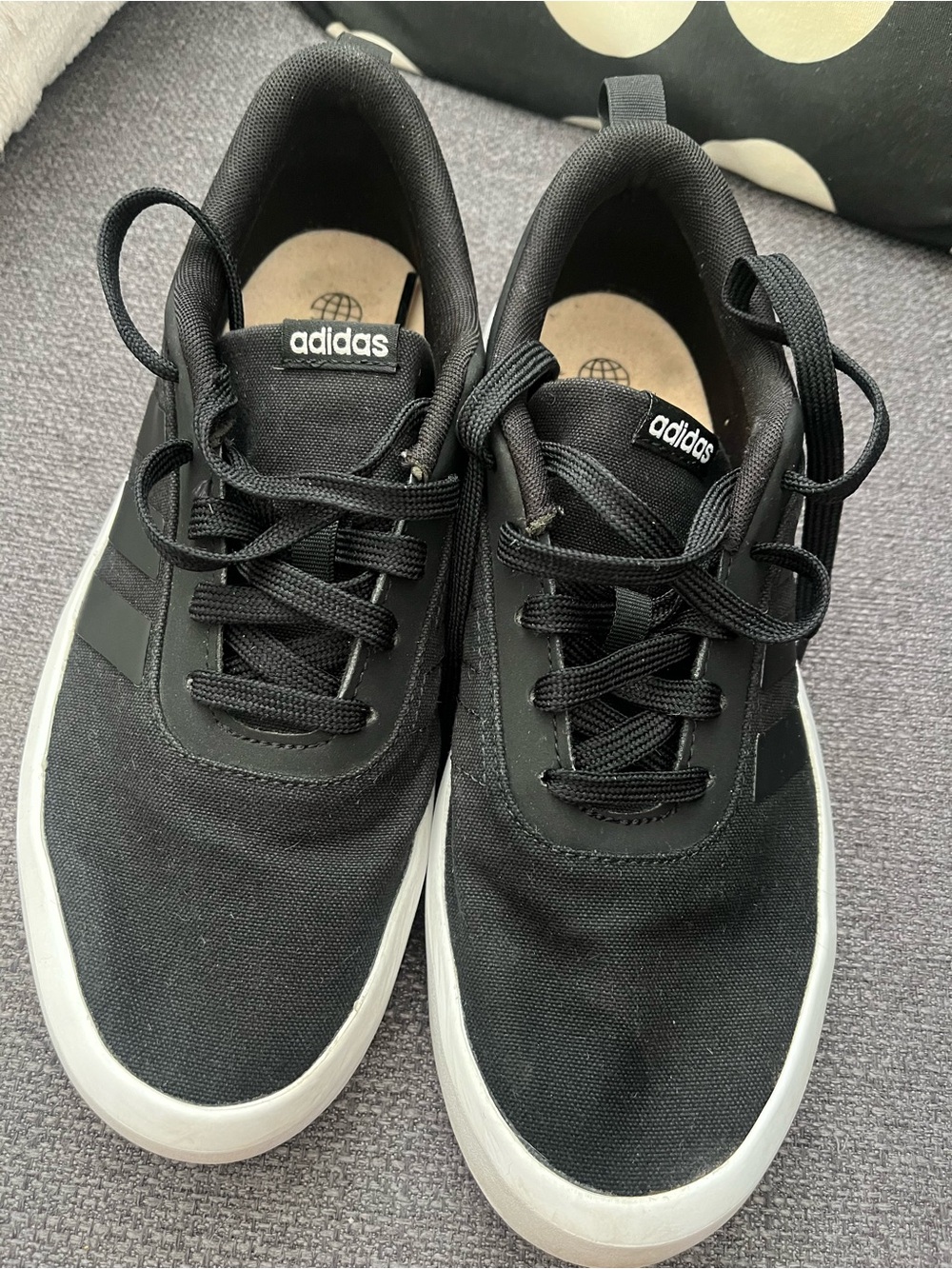 Adidas Park St Black Canvas Platform Sneakers Size US 7.5 (EU 39.5)